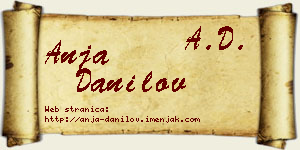 Anja Danilov vizit kartica